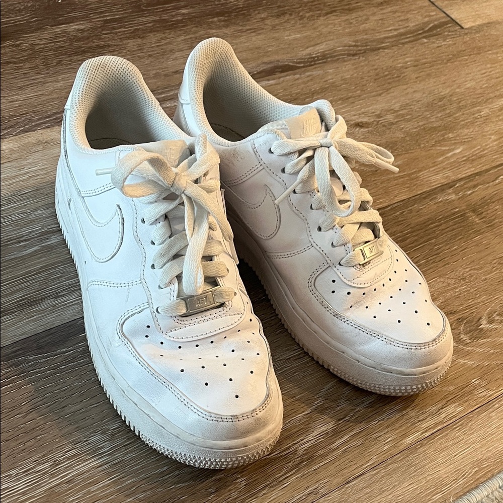 Nike Air Force 1 White Lace-Up Sneakers